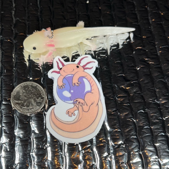 BUBBLElotl Axolotl Crazy Trending WaterProof Single Decor Accent Sticker - Picture 3 of 4